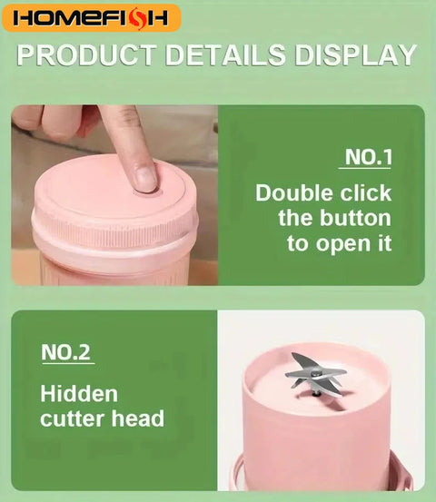 Electric Juicer Cup 6 Blades Blender Milkshake Machine
