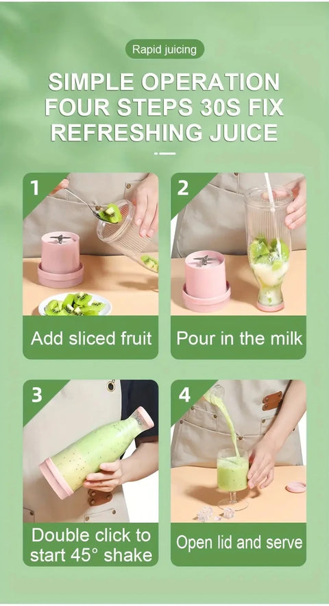 Electric Juicer Cup 6 Blades Blender Milkshake Machine